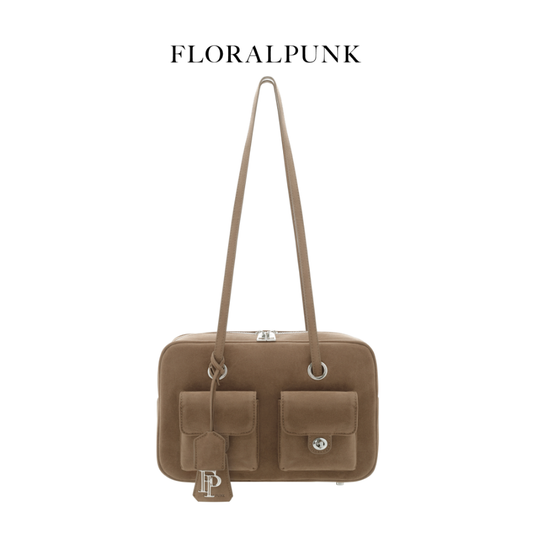 FLORALPUNK - Floralpunk Berlin Pocket Box Bag - Suede Teddy - Female
