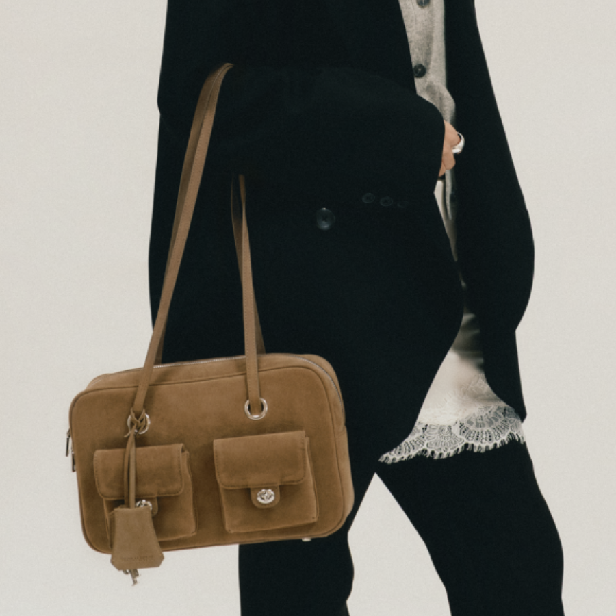 FLORALPUNK - Floralpunk Berlin Pocket Box Bag - Suede Teddy - Female