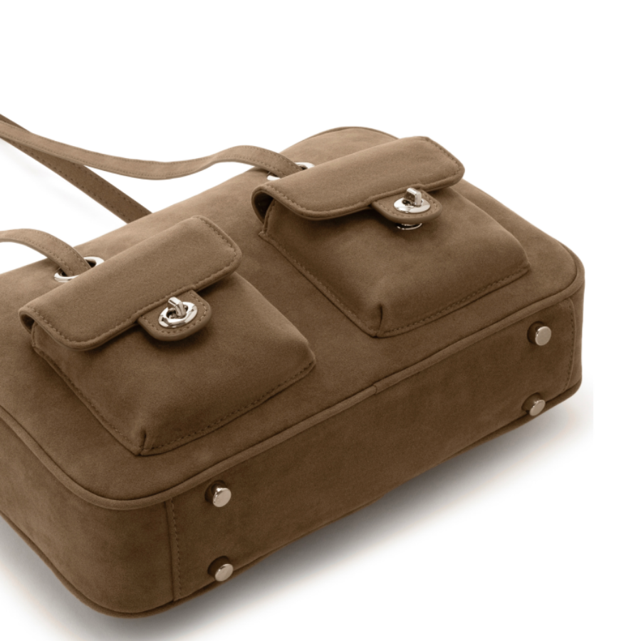 FLORALPUNK - Floralpunk Berlin Pocket Box Bag - Suede Teddy - Female