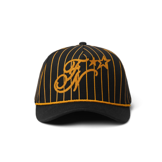 FNOS - “FN” Pinstripe Black/Yellow Trucker Hat - Unisex