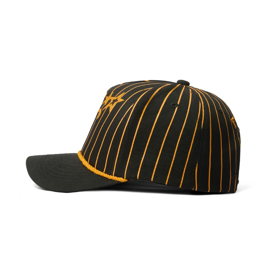 FNOS - “FN” Pinstripe Black/Yellow Trucker Hat - Unisex