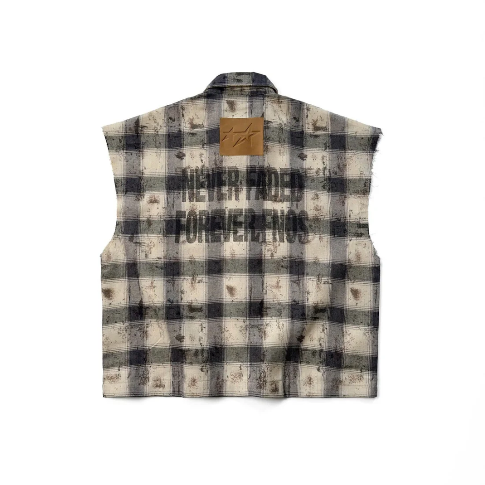 FNOS - Bat Cut Caro Shirt - Comfortable Tops - Daily Wear - Male