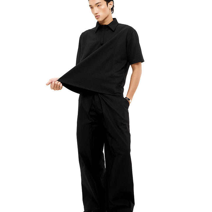 Logo Boxy Polo - Black