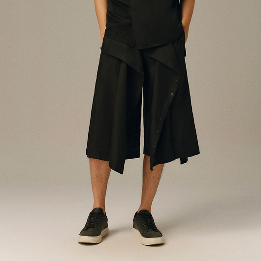 Folded Pants (Short) - Black