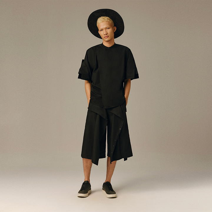Folded Pants (Short) - Black