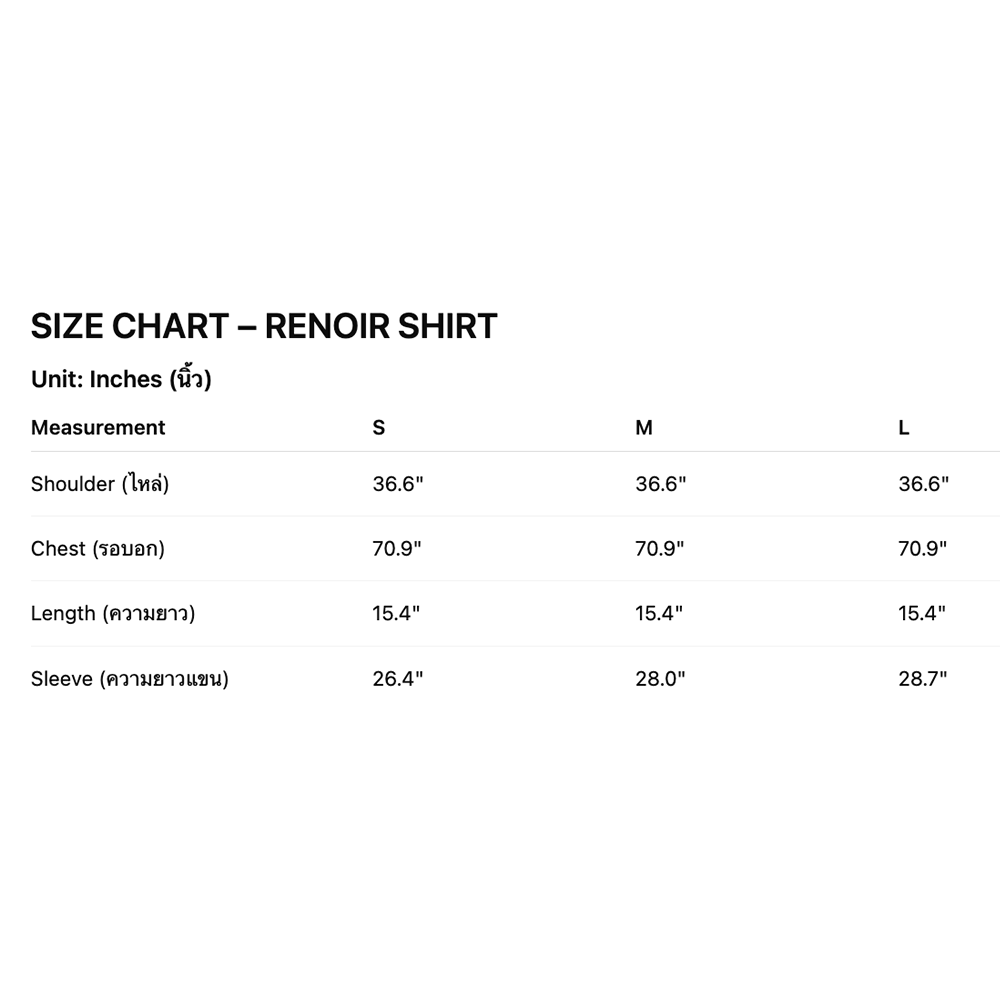 HIGHCHIC - Renoir Shirt - Comfortable Tops - Daily Wear - Unisex