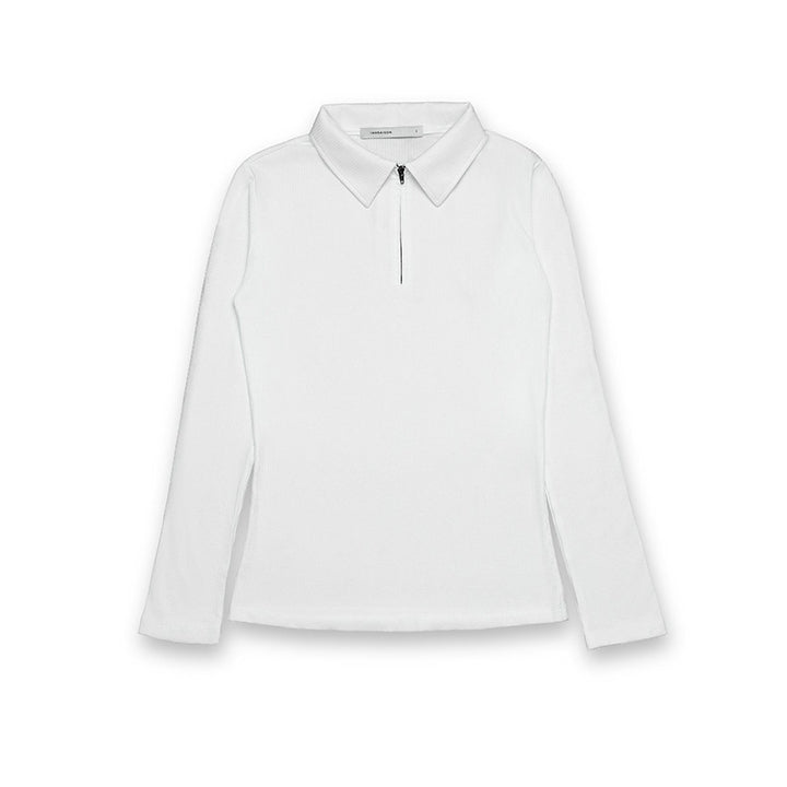 Long Sleeve Polo T-Shirt W24 (White)
