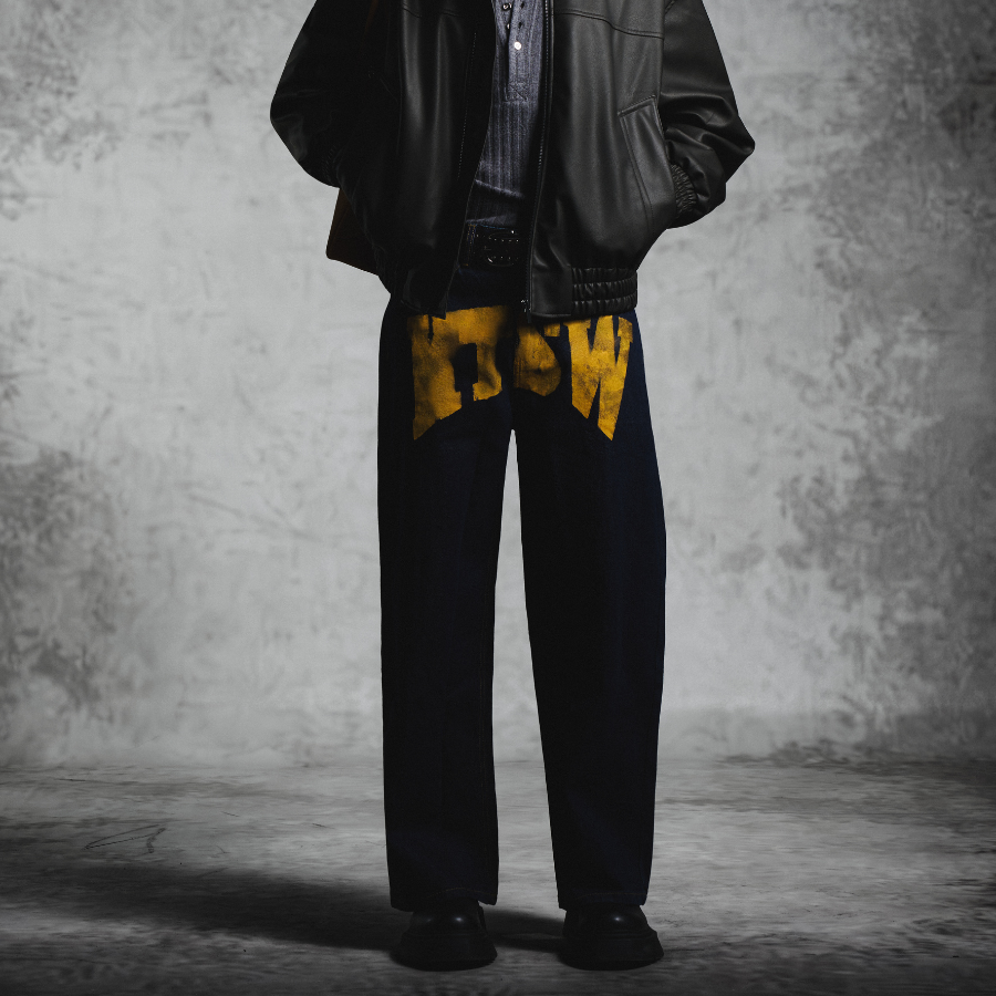 KANTAN - Unisex Dark Blue Denim Pants with KTSW - Fashionable Pants - Daily Wear - Unisex