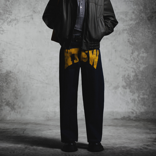 KANTAN - Unisex Dark Blue Denim Pants with KTSW - Unisex