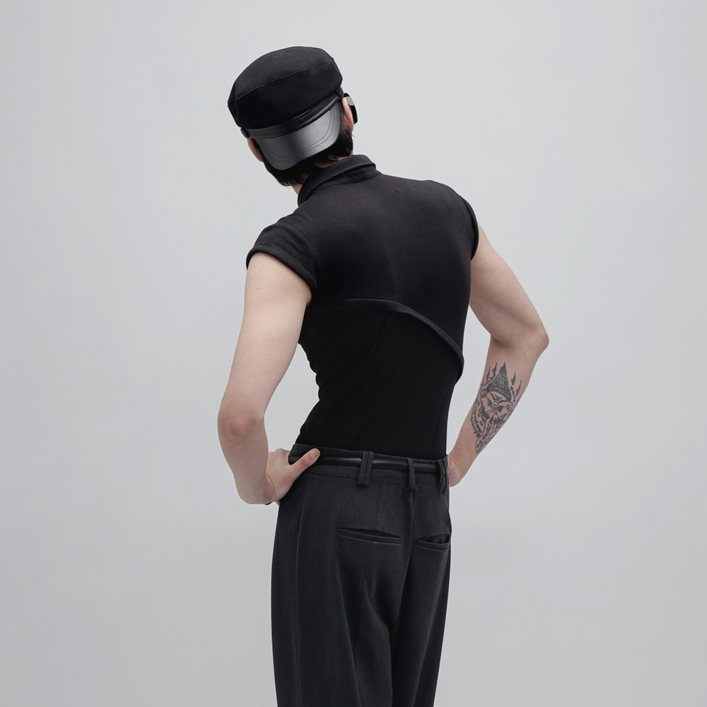 IAMSAIGON - Layered Cap Sleeve Fitted Polo FW25 - Slim Fit Tops - Daily Wear - Unisex