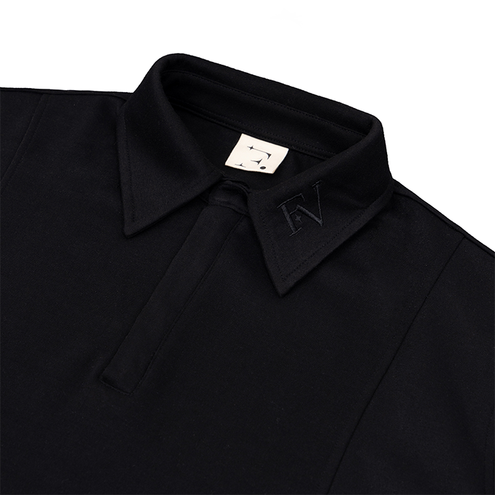 FVNXYTHINGS - Logo Boxy Polo - Black - Unisex