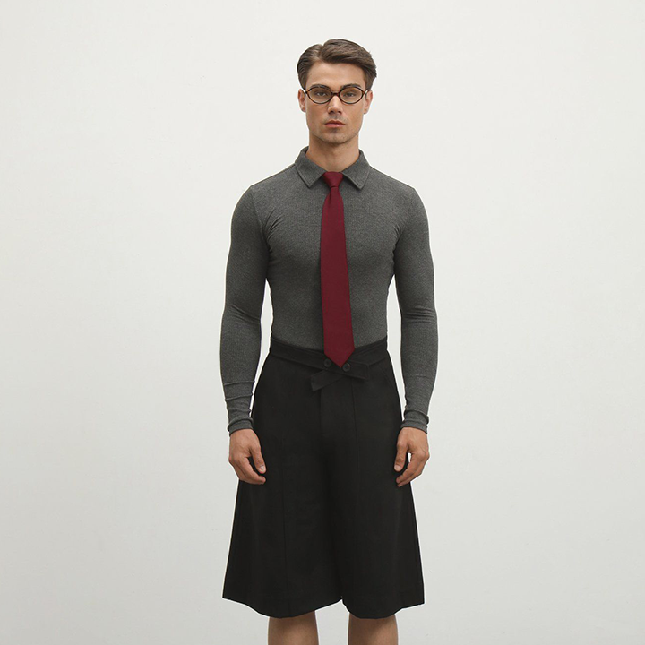 Long Sleeve Polo T-Shirt W24 (Grey)