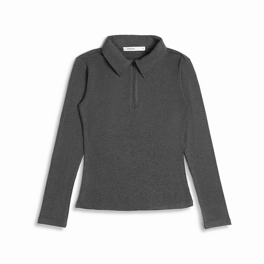 Long Sleeve Polo T-Shirt W24 (Grey)