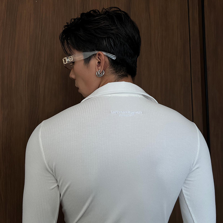 Long Sleeve Polo T-Shirt W24 (White)