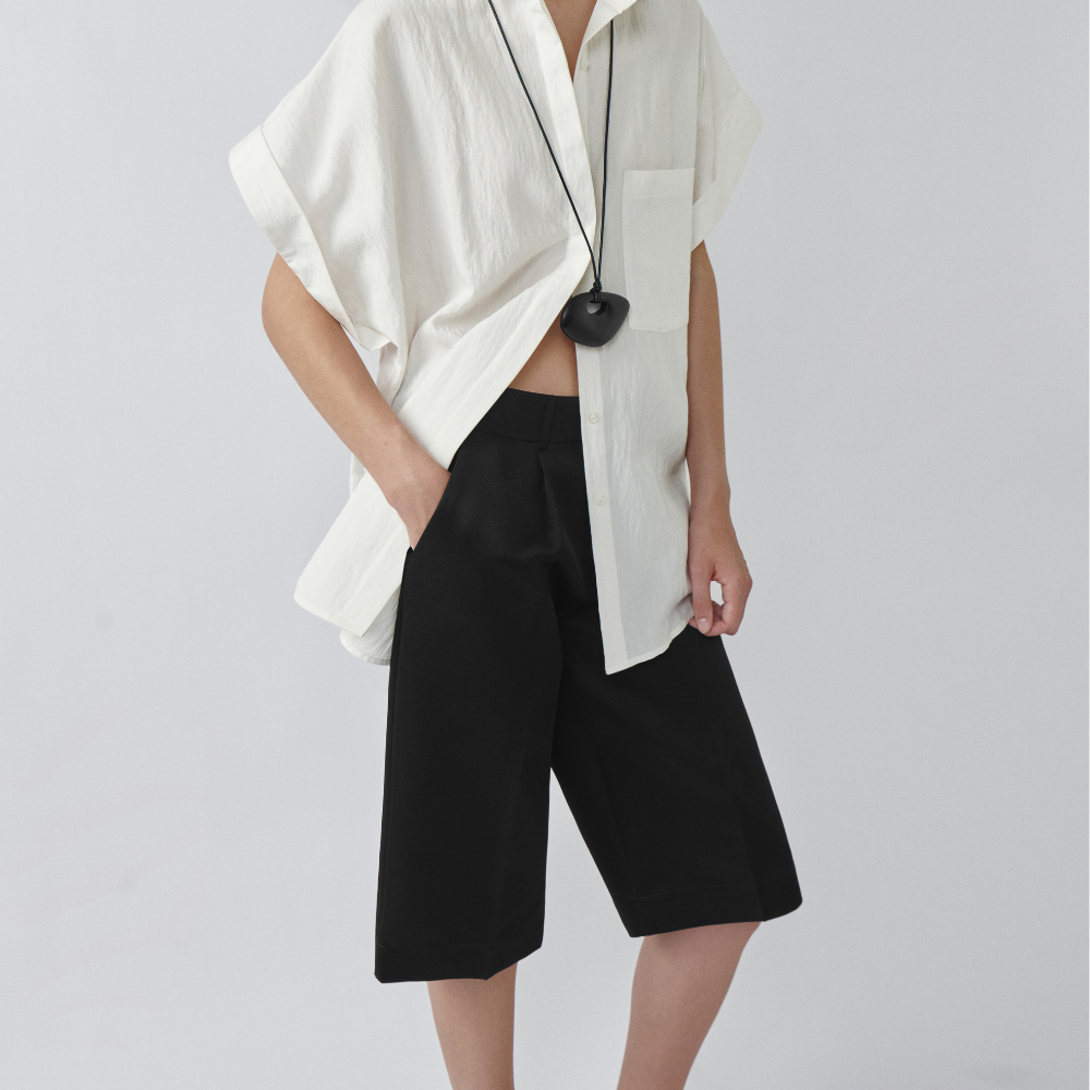 HIGHCHIC - Mist Bermuda Short - Comfortable Pants - Daily Wear - Female
