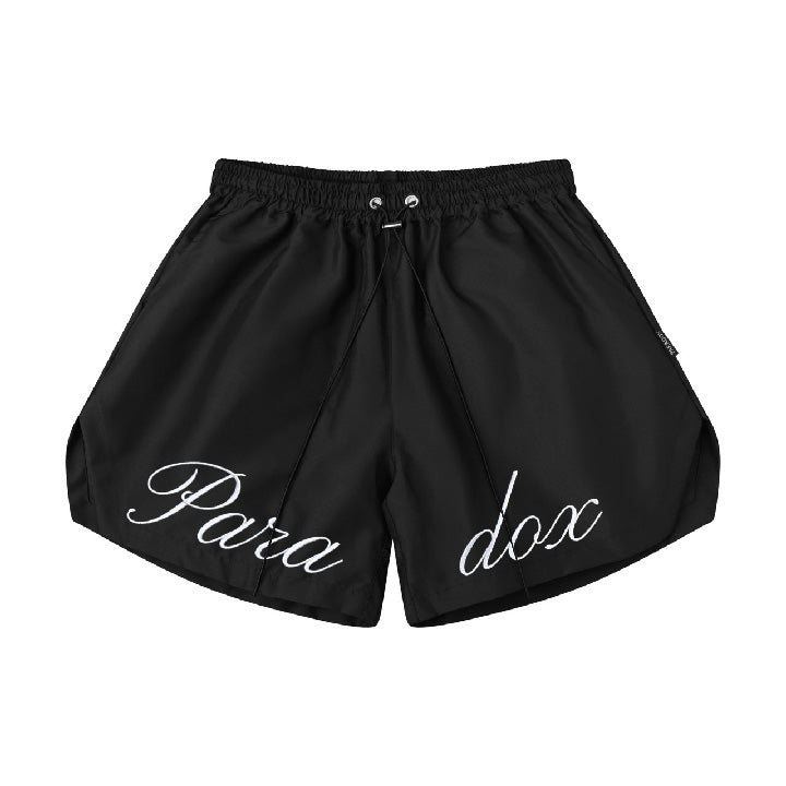 Paradox® Script Type Nylon Shorts (Black)
