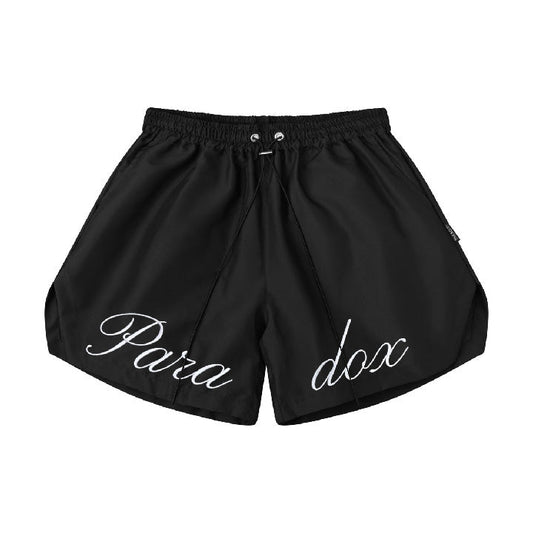 Paradox® Script Type Nylon Shorts (Black)