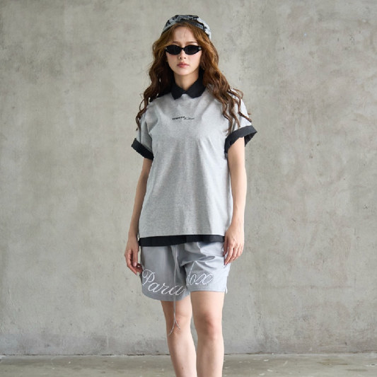 Paradox® Script Type Nylon Shorts (Light Gray)