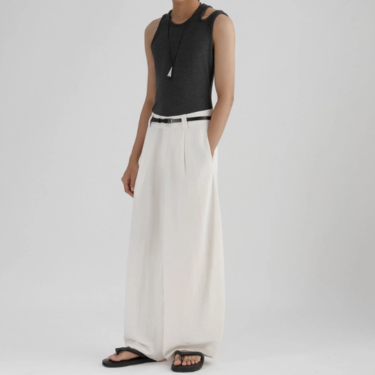 IAMSAIGON - Pleated Curved-Leg Trousers - Unisex