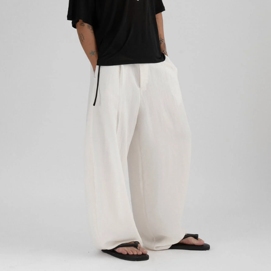IAMSAIGON - Pleated Curved-Leg Trousers - Unisex