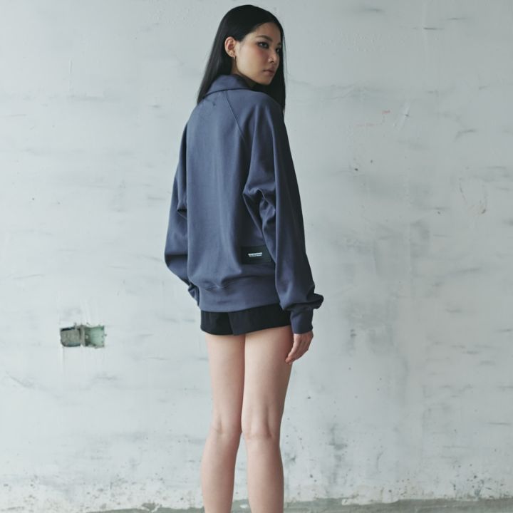 Darkblue Slogan Hoodie