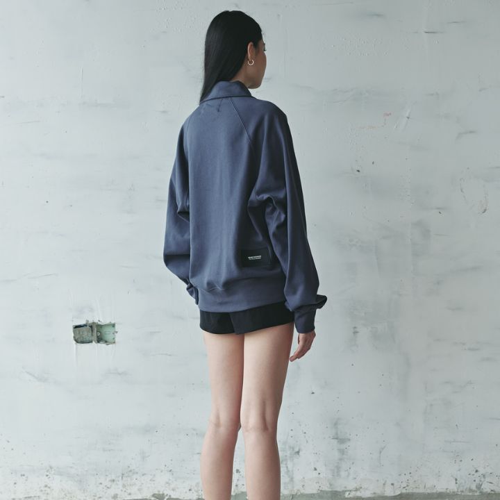 Darkblue Slogan Hoodie