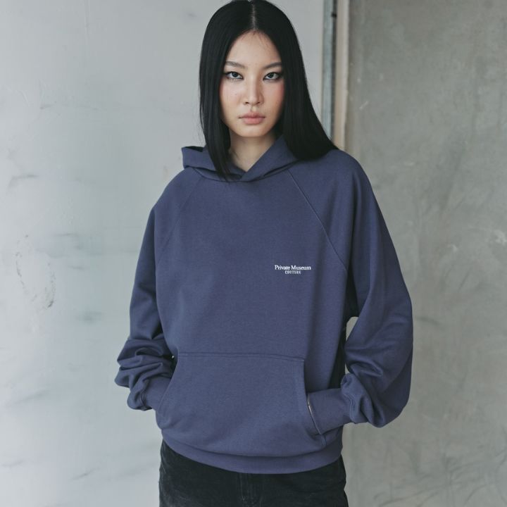 Darkblue Slogan Hoodie