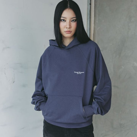 Darkblue Slogan Hoodie