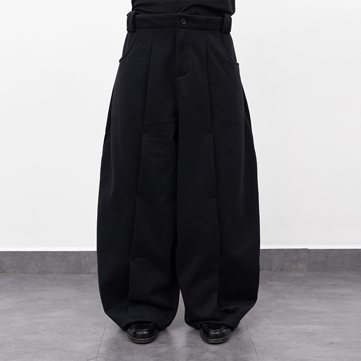 FVNXYTHINGS - กางเกง Pleat Curve 420 - สำหรับผู้ชายและผู้หญิง