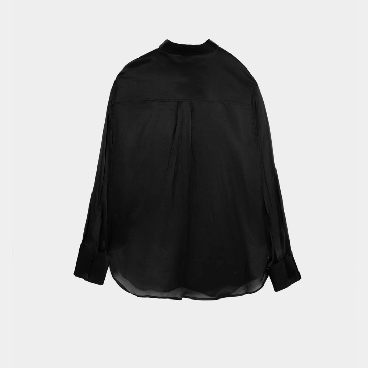IAMSAIGON - Semi Sheer Long Sleeve Oversized Tuxedo Collar Shirt SS26 - Unisex