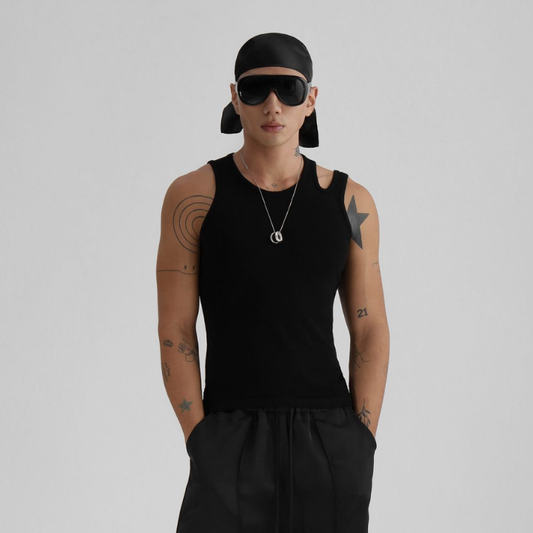 IAMSAIGON - Slit Shoulder Body Fitted Tank Top SS26 - Unisex