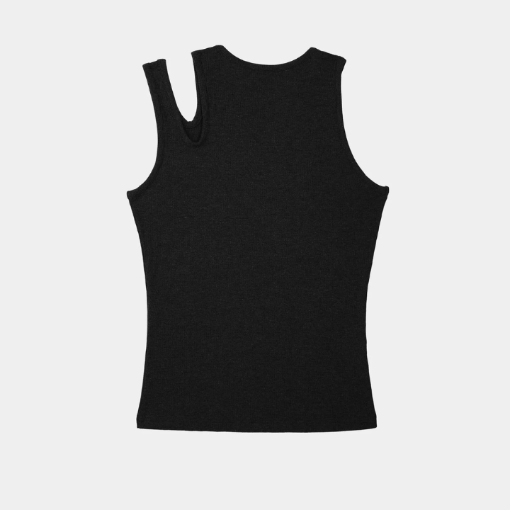 IAMSAIGON - Slit Shoulder Body Fitted Tank Top SS26 - Unisex