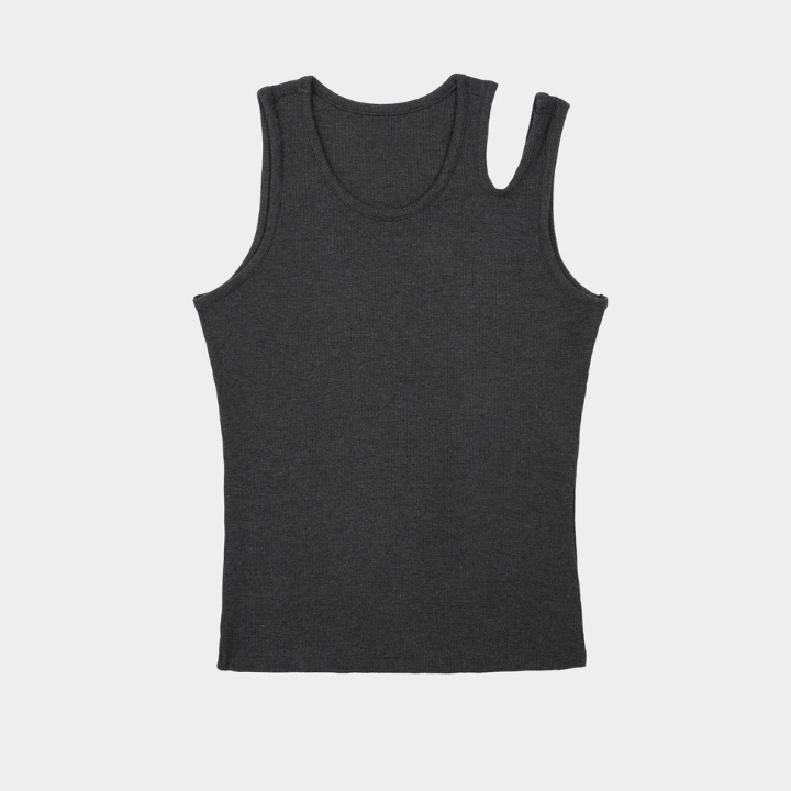 IAMSAIGON - Slit Shoulder Body Fitted Tank Top SS26 - Unisex