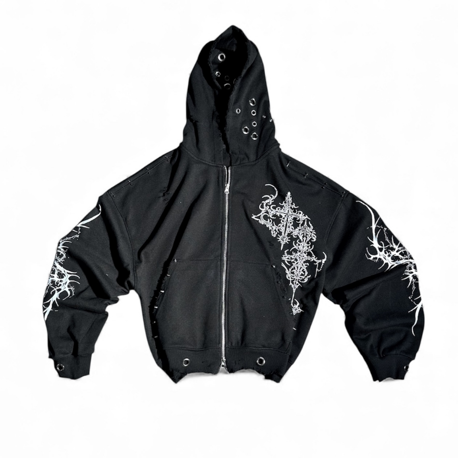 TRAPPER CLUB - Hoodie Zip Boxy Custom "TM" - Unisex