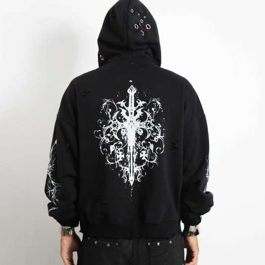 TRAPPER CLUB - Hoodie Zip Boxy Custom "TM" - Unisex