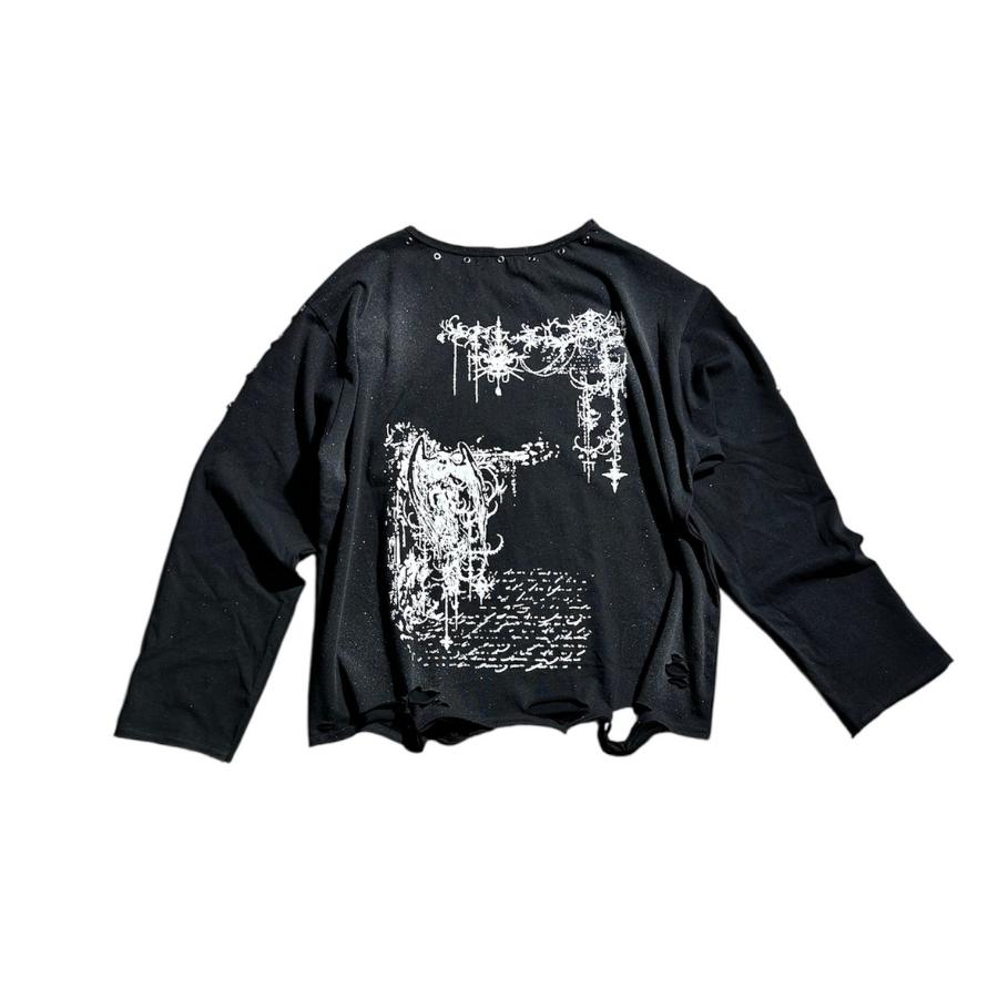 TRAPPER CLUB - Cybersigilism Distressed Long Sleeve - Unisex