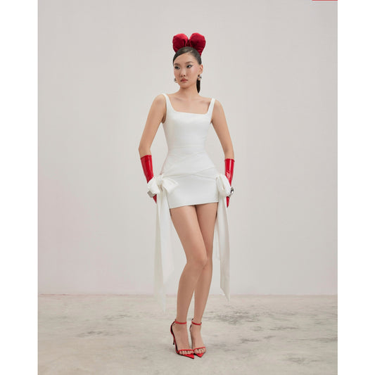 CAOSTU - White Tie Dress - Female