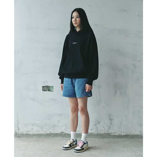 Black Embroidered Hoodie