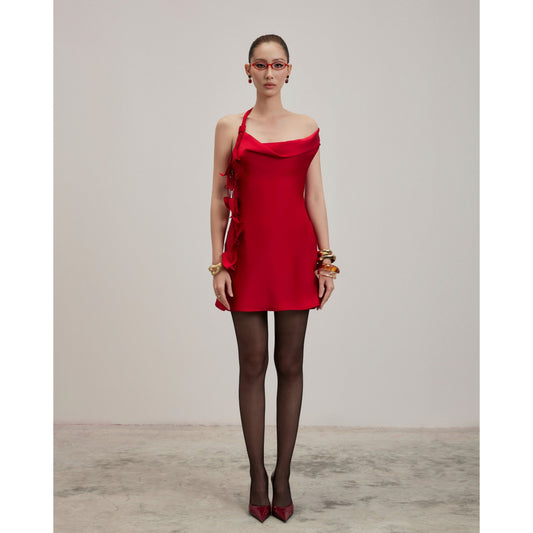 Awake Silk Dress - Red