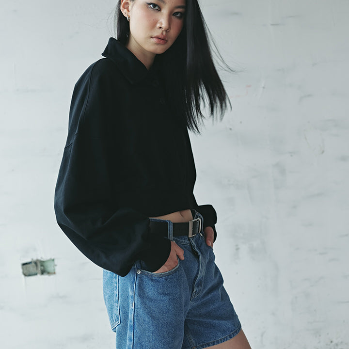 Black Cropped Sweatshirts