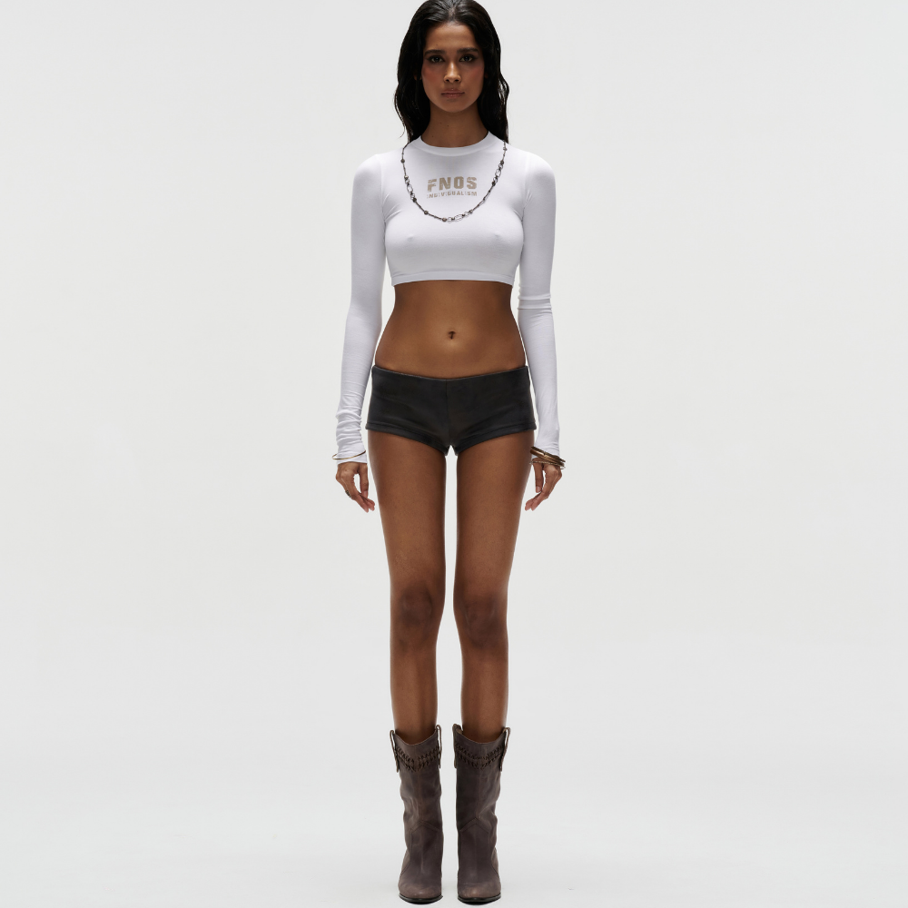 FNOS - Long Sleeve Croptop - Slim Fit Tops - Daily Wear - Female