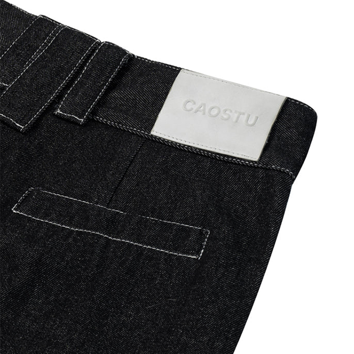 CAOSTU - กางเกงยีนส์ขาบานจีบ - สำหรับผู้ชาย