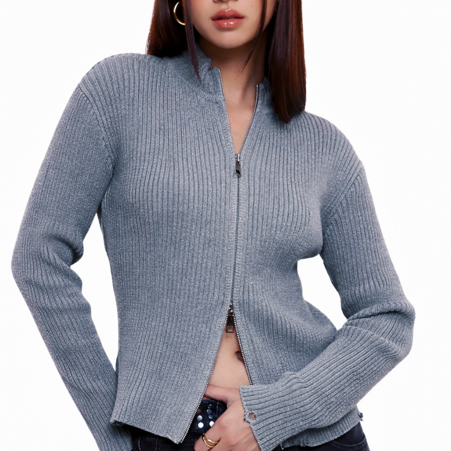 KANTAN - เสื้อถักซิปหน้า - สำหรับผู้ชายและผู้หญิง